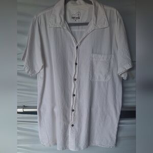 Surf Style Men's Classic White Button Down Shirt